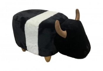 Beltie the belted cow animal footstool