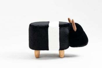 Beltie the belted cow animal footstool