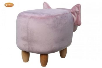 Pinky the Pig pink velvet footstool
